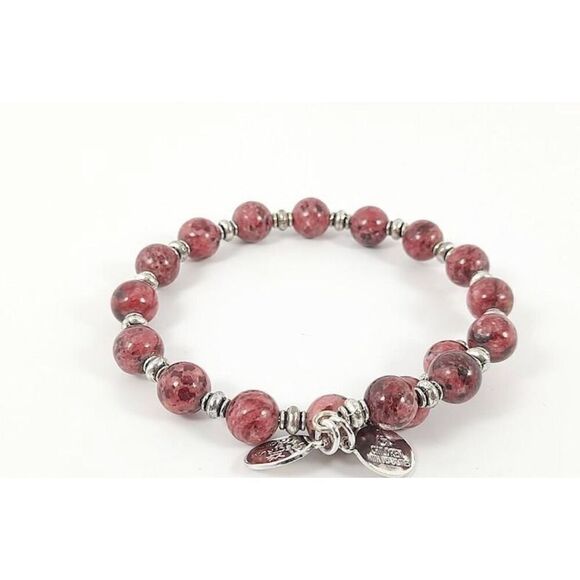 Wind & Fire Rhodonite Wrap Bracelet New - Picture 1 of 7